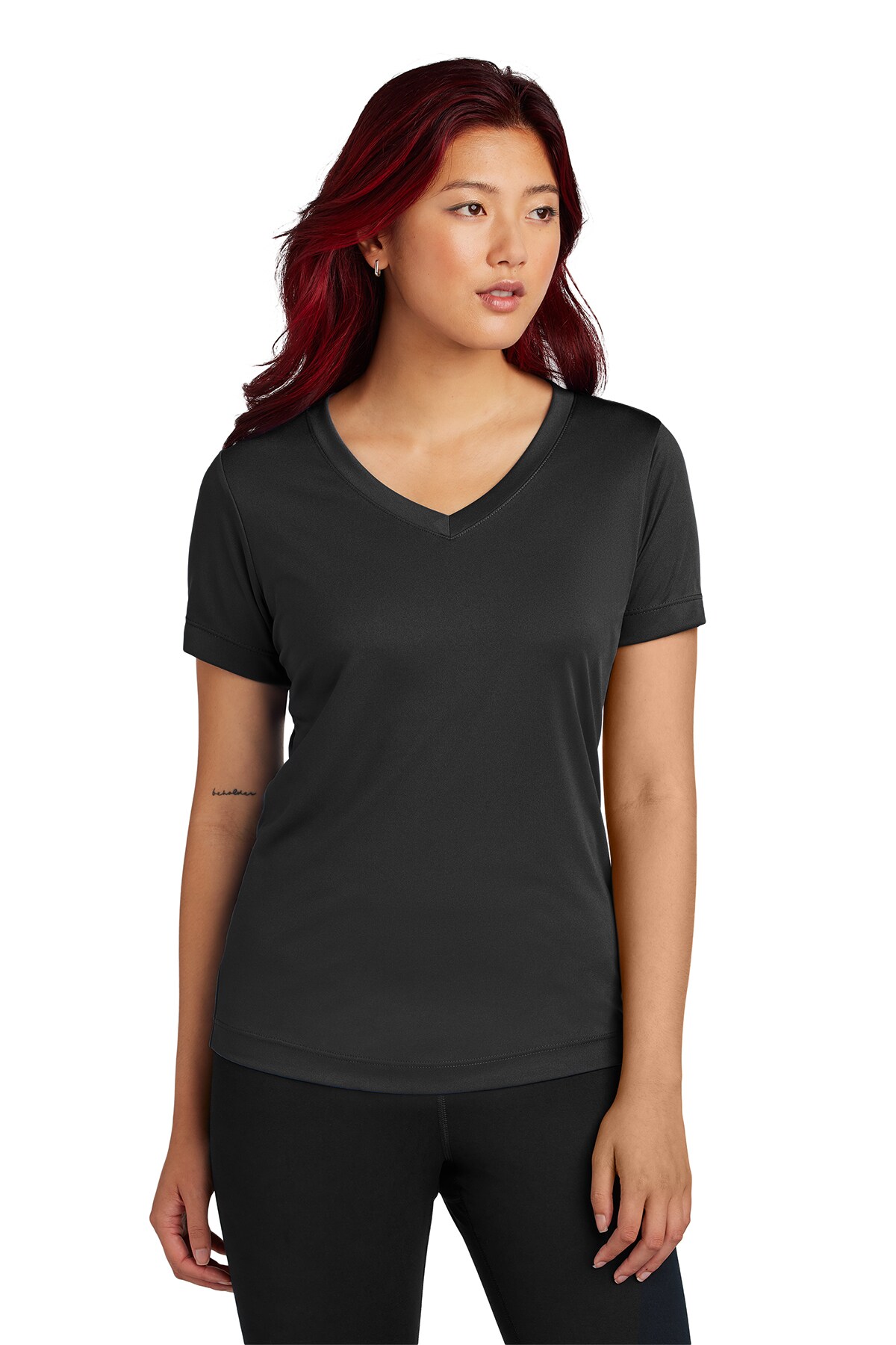 Sport-Tek&#xAE; Ladies Posi Charge V-Neck Short SleeveTee