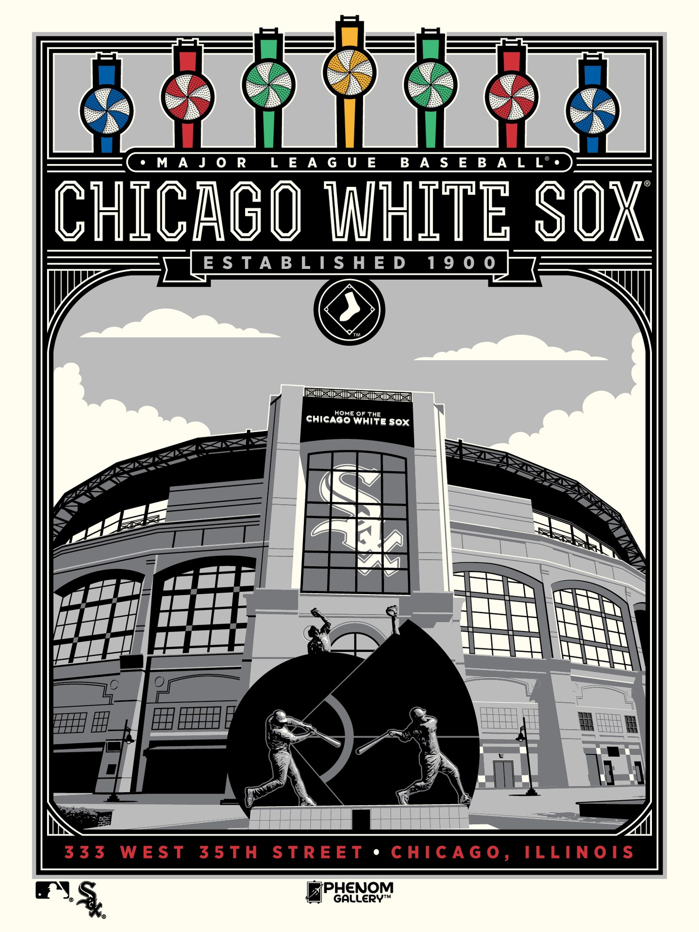 Phenom Gallery Chicago White Sox Stadium 18&#x22; x 24&#x22; Serigraph