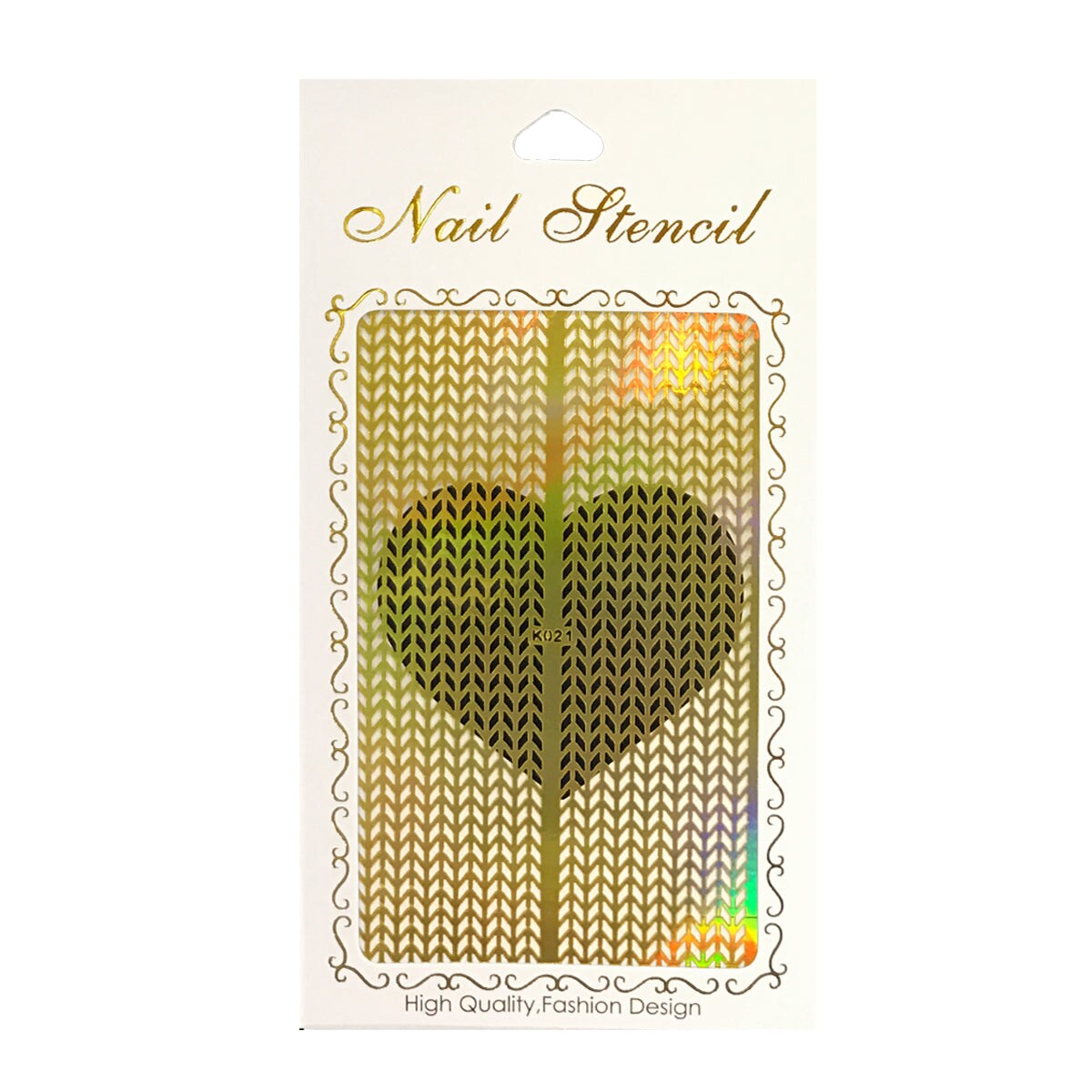 Wrapables Gold Nail Art Guide Large Nail Stencil Sheet - Arrow