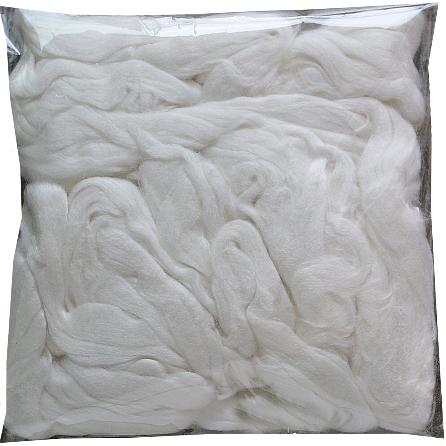 2oz Ingeo Corn Fiber: Natural White Undyed Combed Top Roving. Plant Based, Eco Friendly, Vegan