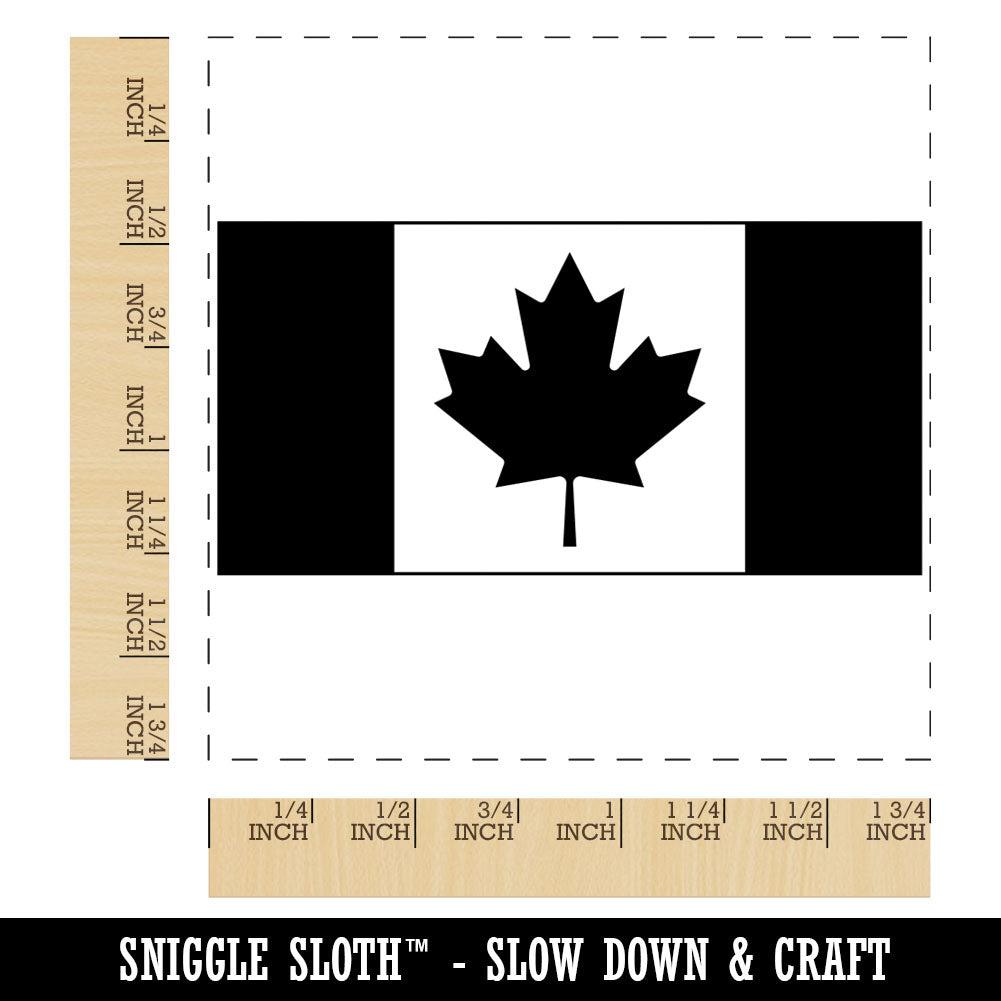 Canada Country Flag Square Rubber Stamp for Stamping Crafting