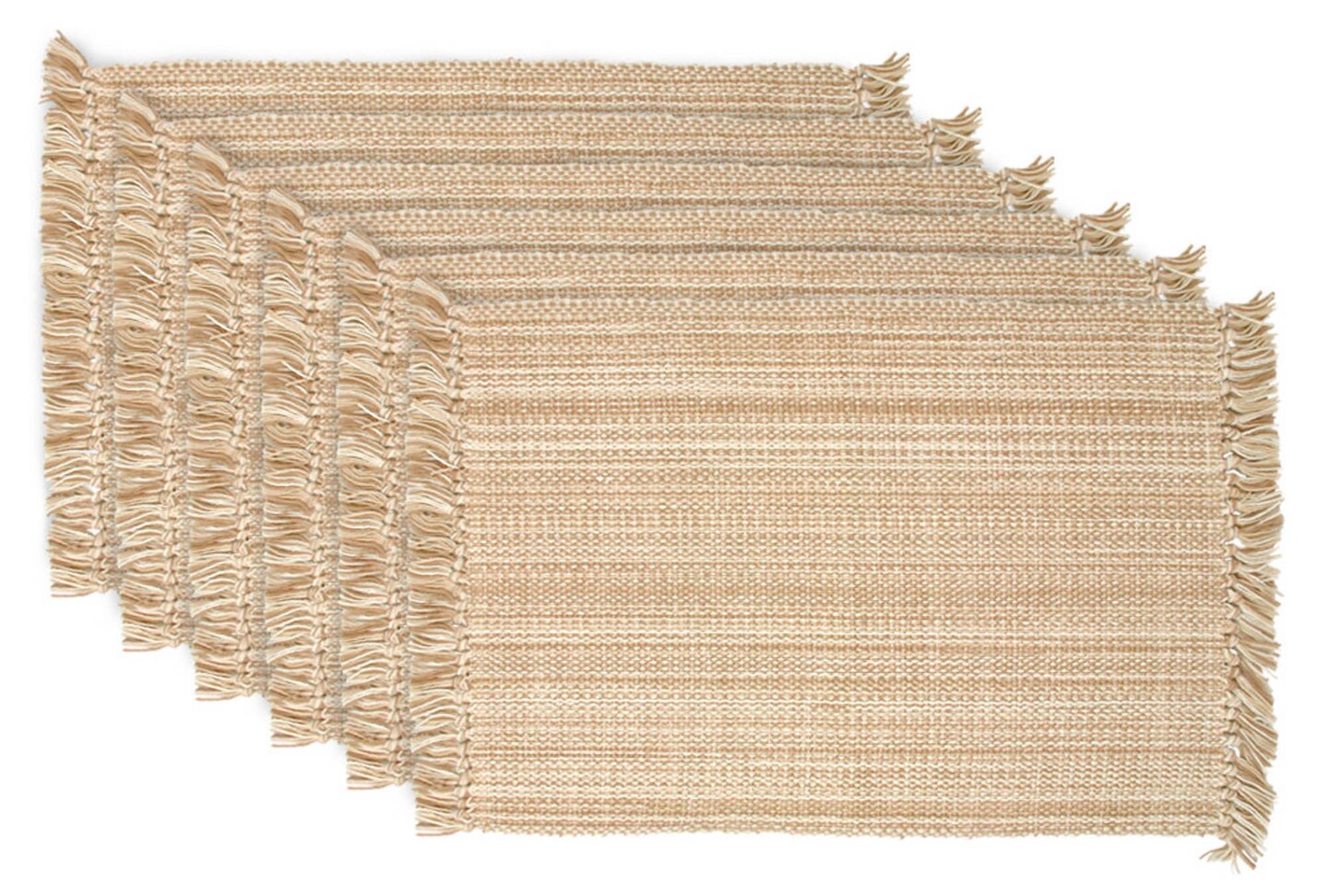 DII Variegated Taupe Fringe Placemat (Set of 6)
