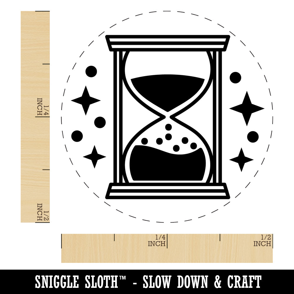 Hourglass Sands of Time Rubber Stamp for Stamping Crafting Planners