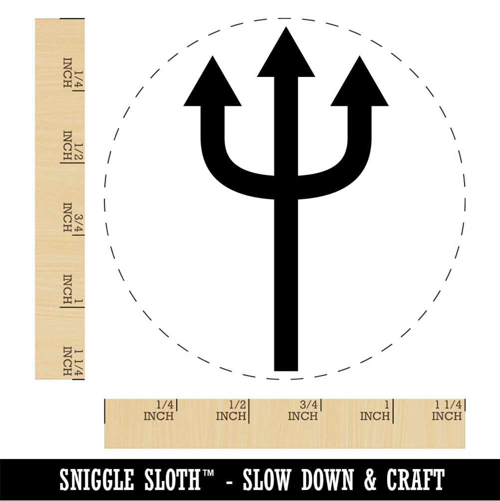 Trident Pitchfork Rubber Stamp for Stamping Crafting Planners