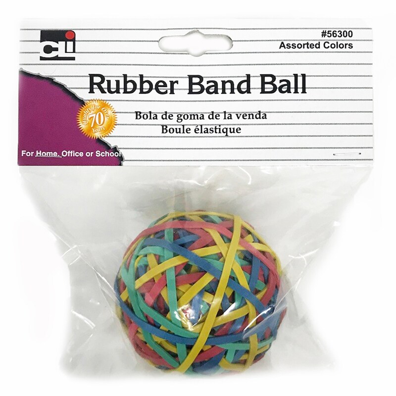 Rubber Bands - Ball (2.95&#x22; x 1/8&#x22;) - Assorted Colors, 1 Each