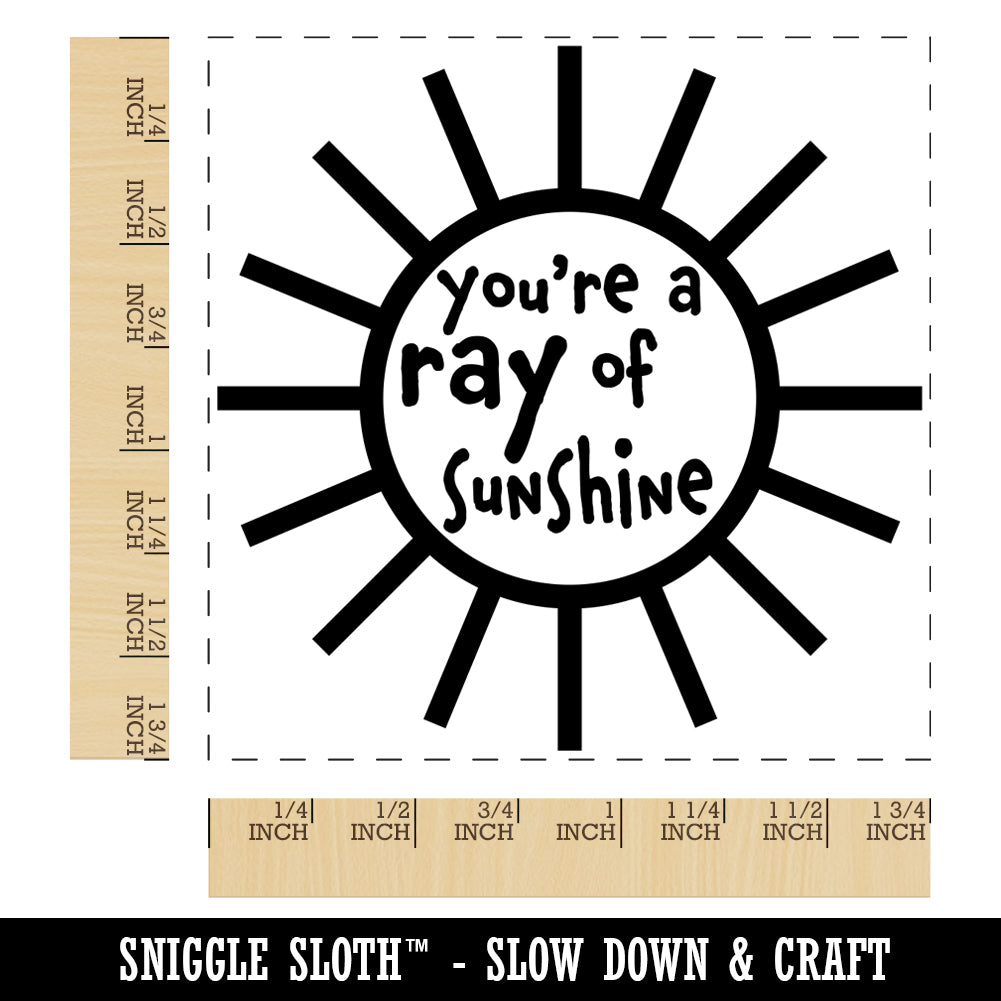 You&#x27;re a Ray of Sunshine Square Rubber Stamp for Stamping Crafting