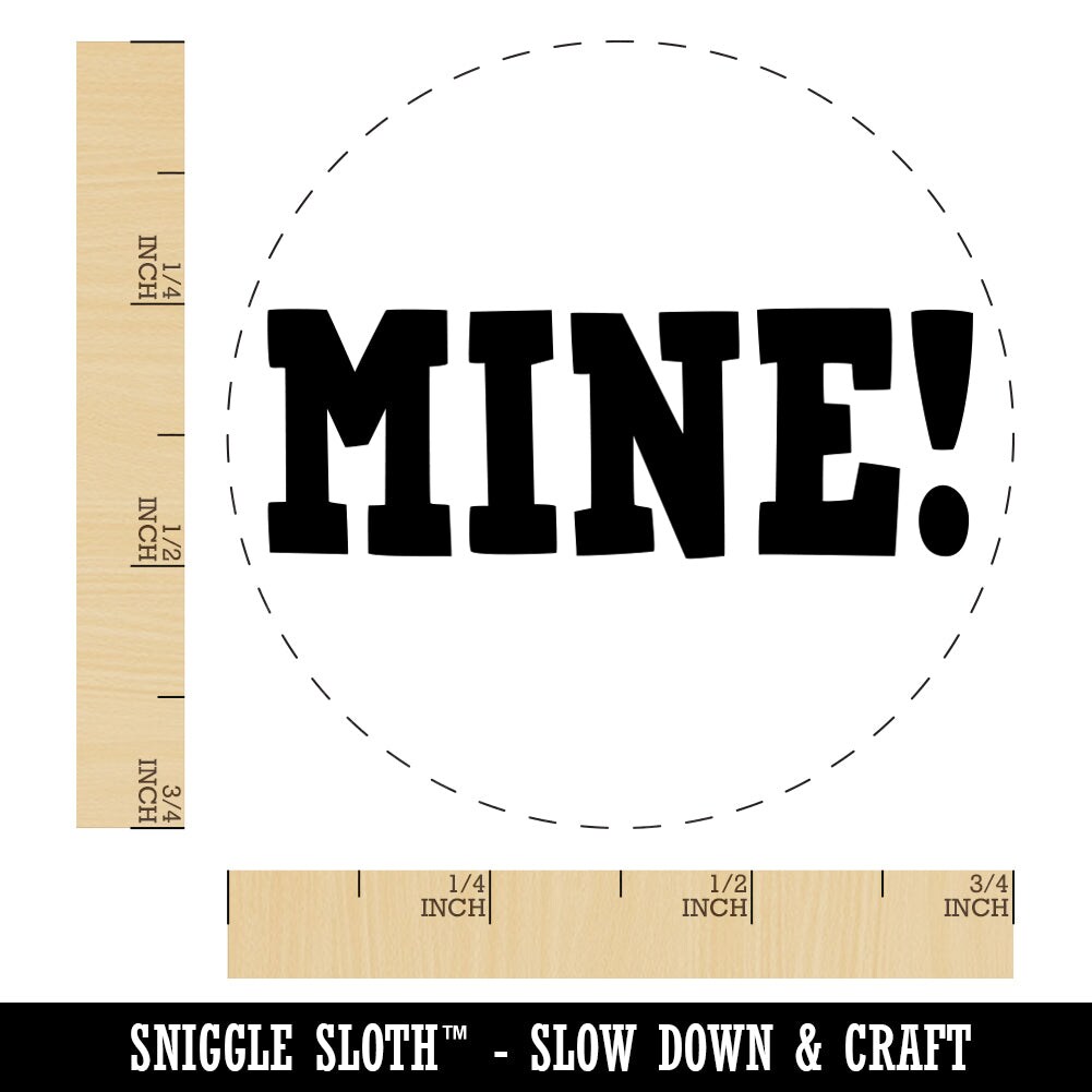 Mine Fun Text Rubber Stamp for Stamping Crafting Planners