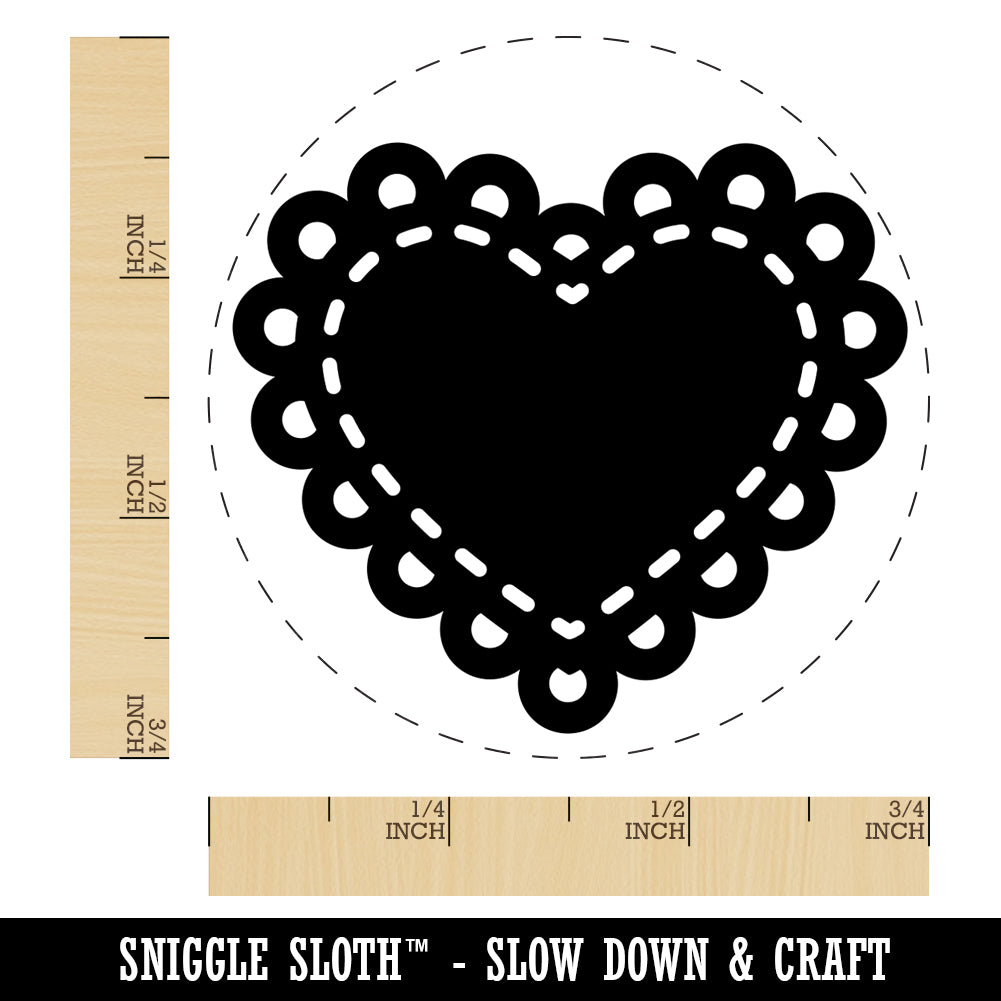 Fancy Heart Rubber Stamp