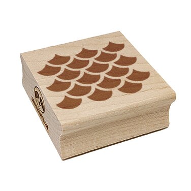 Mermaid Dragon Fish Scales for Seamless Pattern Square Rubber Stamp for ...