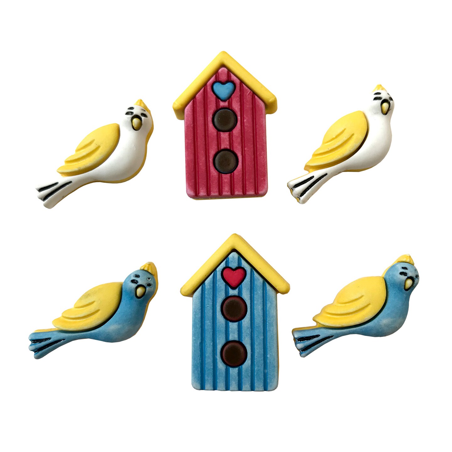 Buttons Galore and More Spring Craft & Sewing Buttons - Birds of a Feather - 18 Buttons