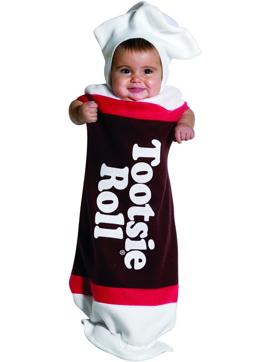 Child&#x27;s Classic Tootsie Roll Chocolate Candy Baby Bunting Costume 3-9 Months