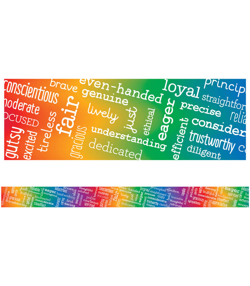 Carson Dellosa Positive Character Traits Straight Bulletin Board Borders