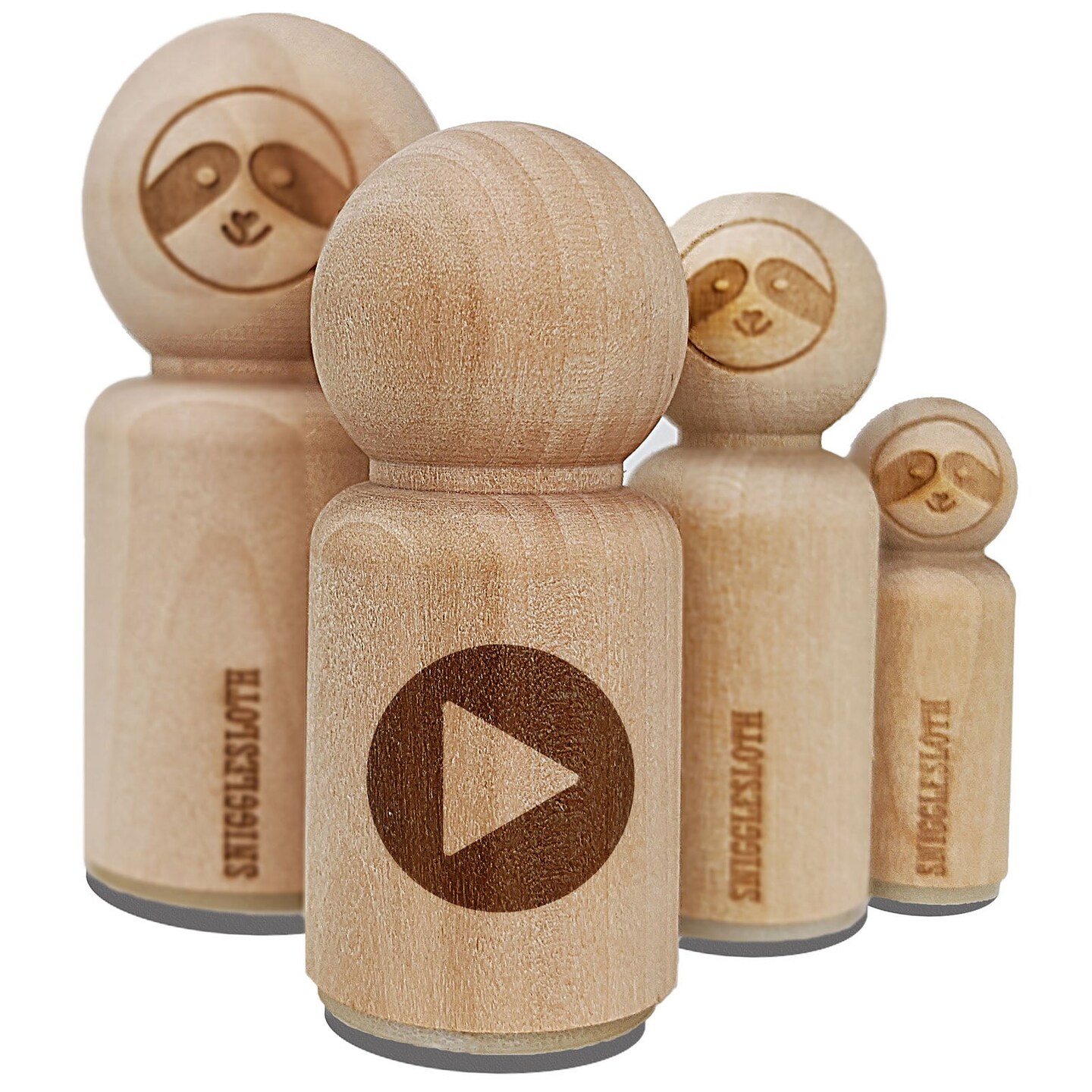 Play Button Icon Rubber Stamp for Stamping Crafting Planners