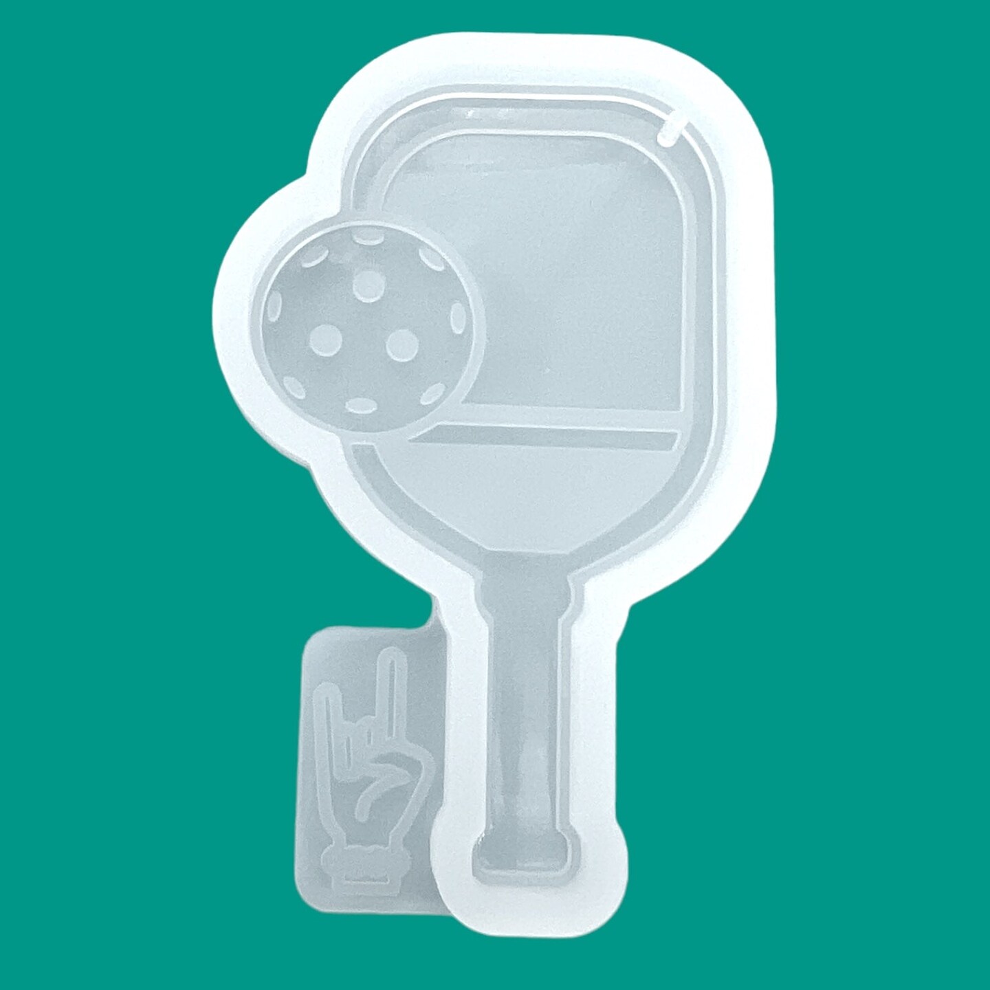 Resin Rockers Exclusive Pickleball Paddle and Ball Keychain Mold for UV and Epoxy Resin
