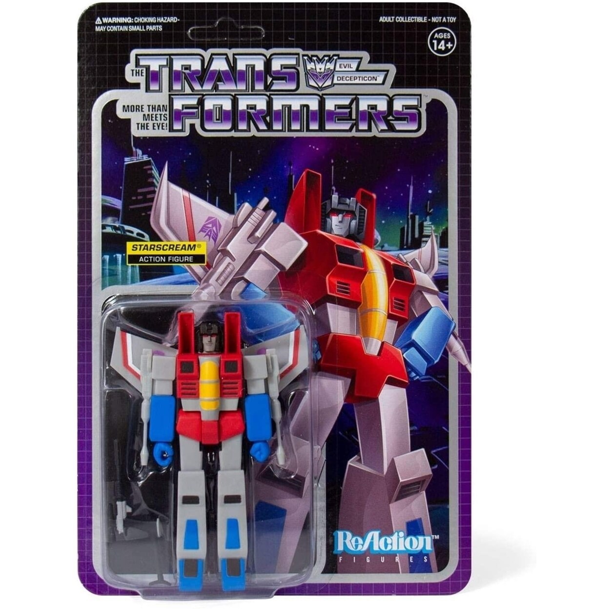 Super7 Transformers Starscream Evil Decepticon Reaction Figure Retro ...