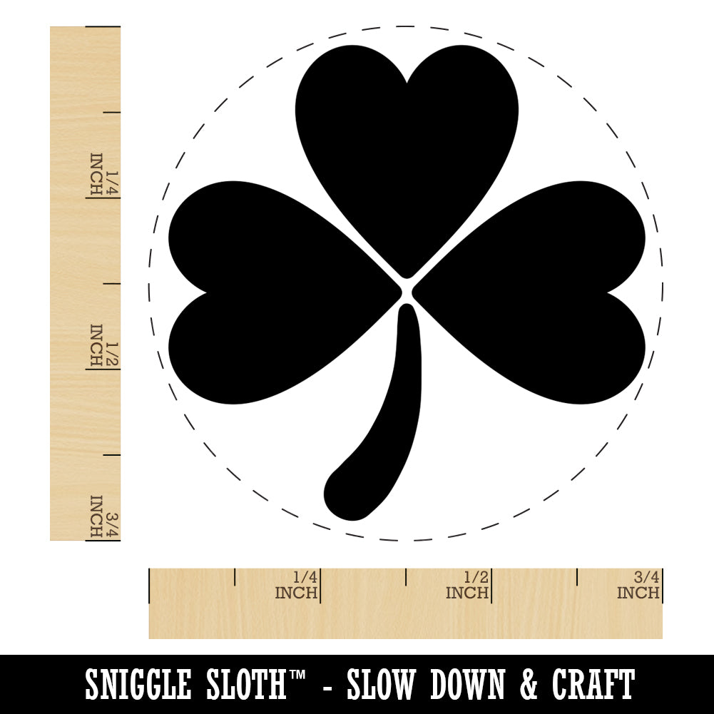 Three Leaf Clover Shamrock Rubber Stamp for Stamping Crafting Planners