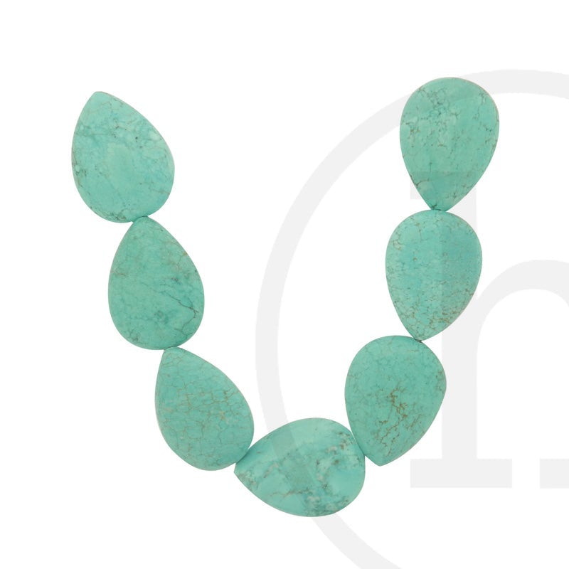 Dyed Howlite Turqoise TearDrop Beads