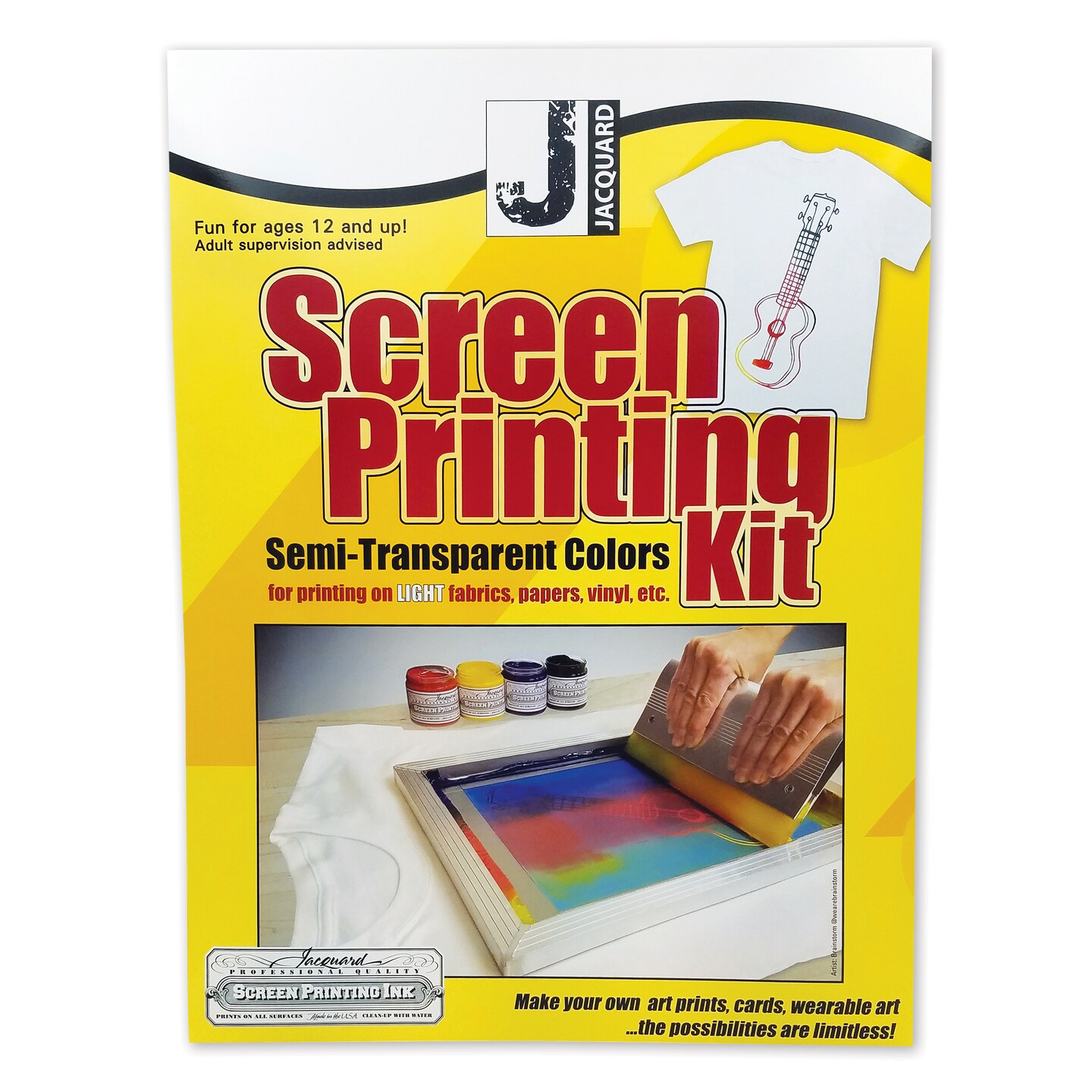 Jacquard Professional Quality Screen Printing Kit, Semi-Transparent Colors