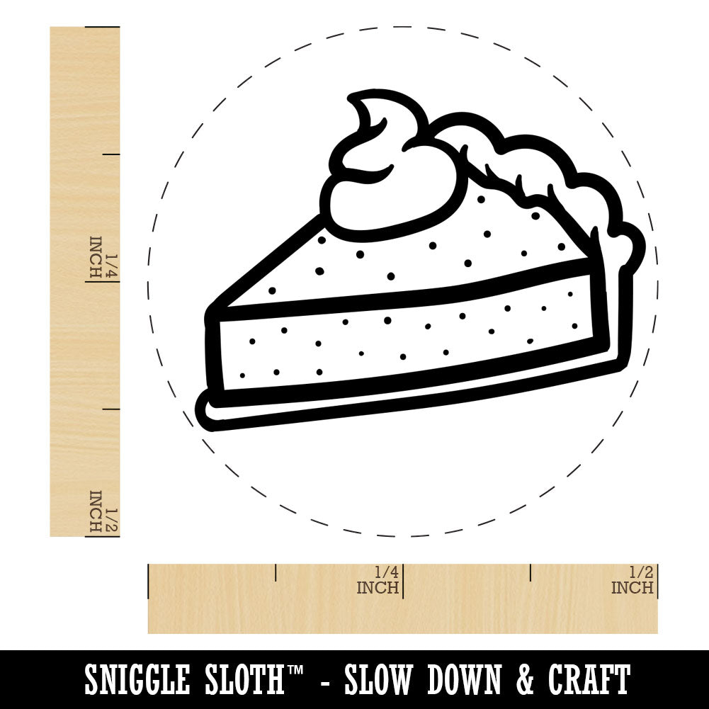 Slice of Pumpkin Pie Rubber Stamp for Stamping Crafting Planners