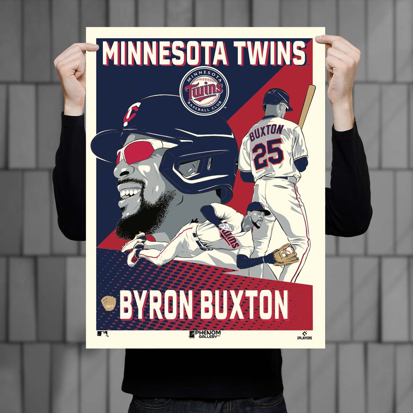 Phenom Gallery Minnesota Twins Byron Buxton 18&#x22; x 24&#x22; Serigraph