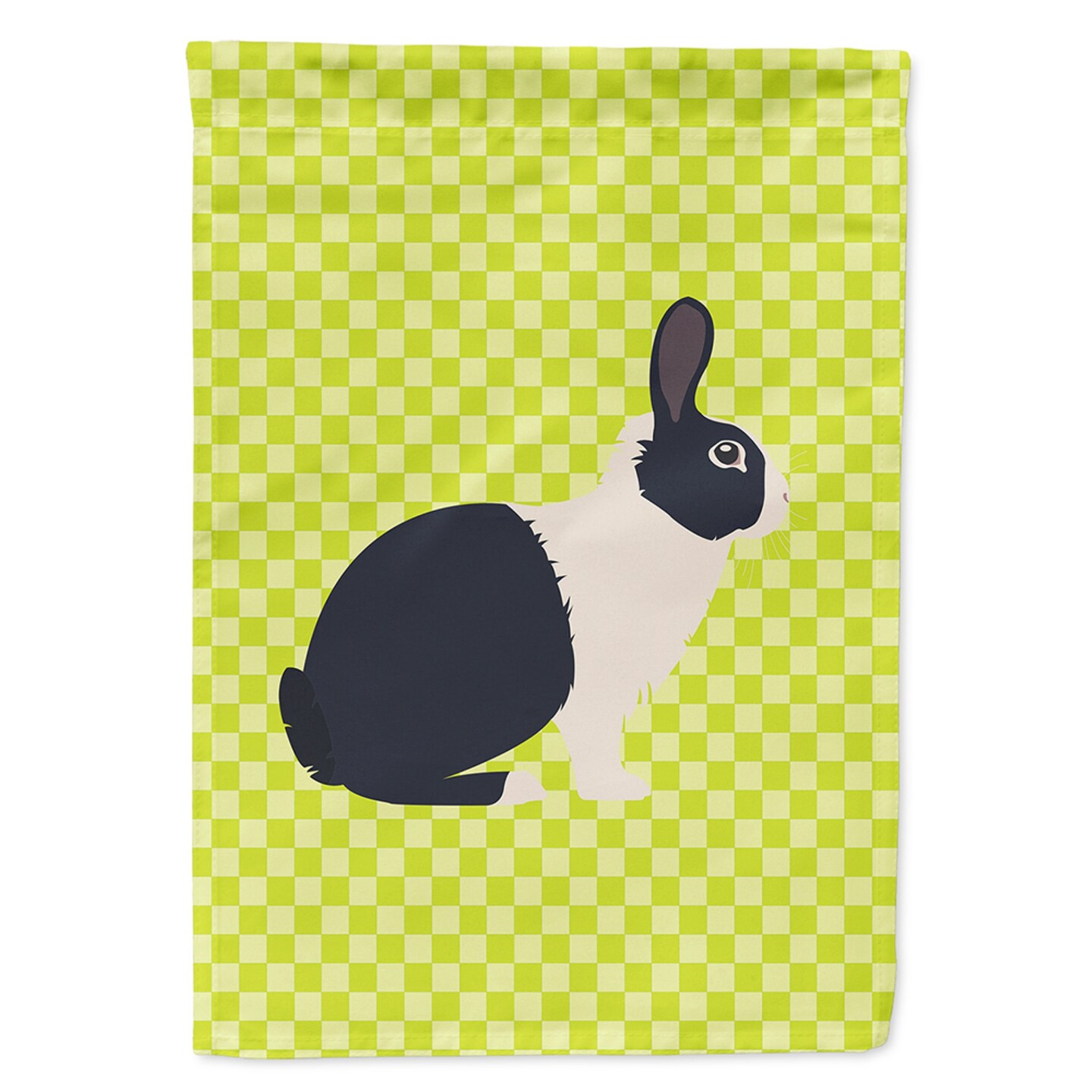 "Caroline's Treasures BB7784CHF Dutch Rabbit Green Canvas House Flag