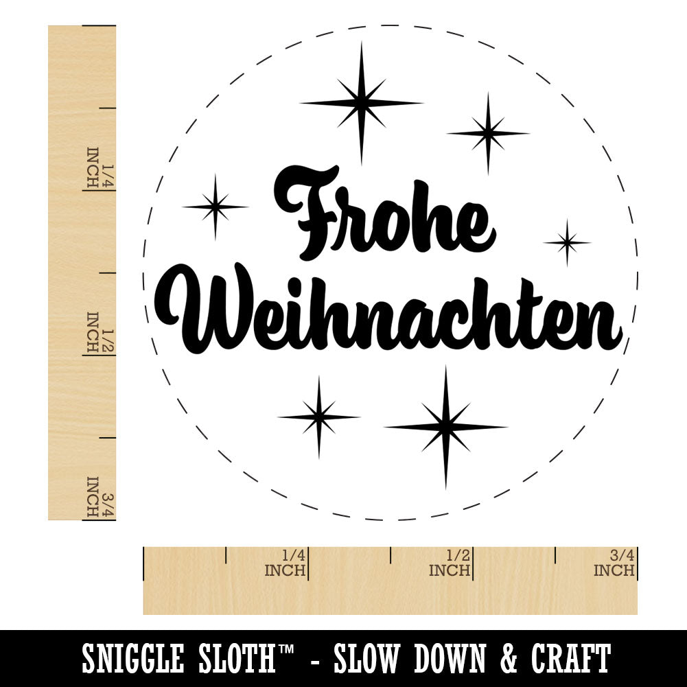 Frohe Weihnachten Merry Christmas German Starburst Rubber Stamp for  Stamping Crafting Planners | Michaels, image size:1001x1001