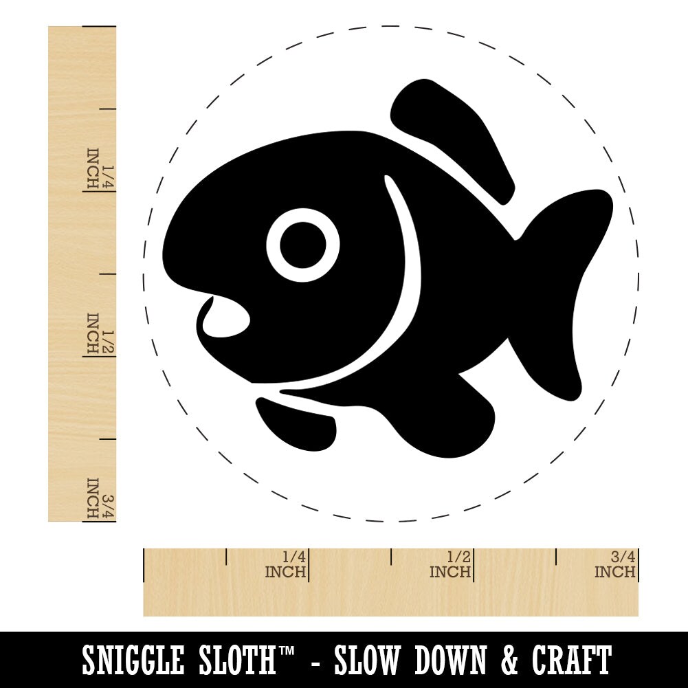 Cute Fish Rubber Stamp for Stamping Crafting Planners