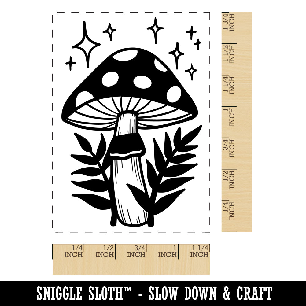 Amanita Muscaria Mushroom Rubber Stamp - 1 Inch, Wood Handle, For Crafting & Planners - View #7