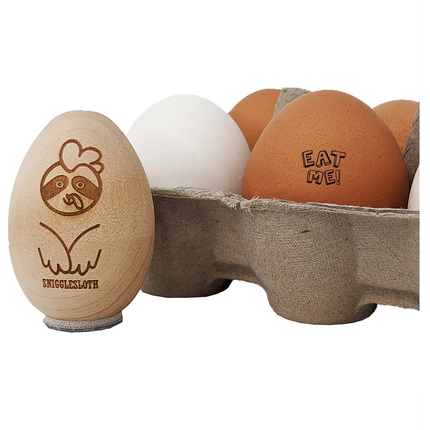 Eat Me Chicken Egg Rubber Stamp