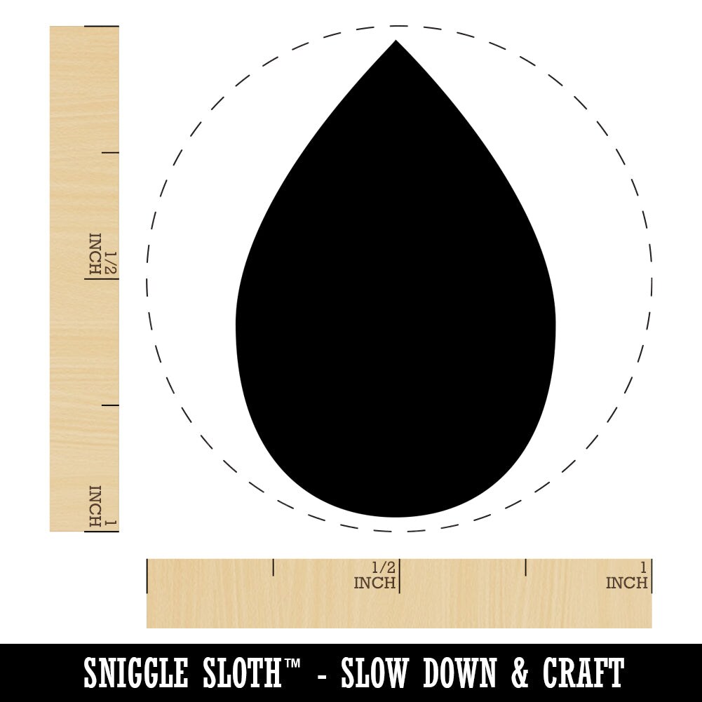 Raindrop Teardrop Rubber Stamp for Stamping Crafting Planners