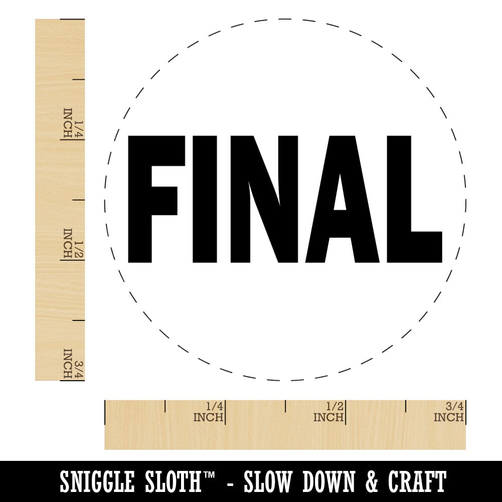Final Text Rubber Stamp for Stamping Crafting Planners