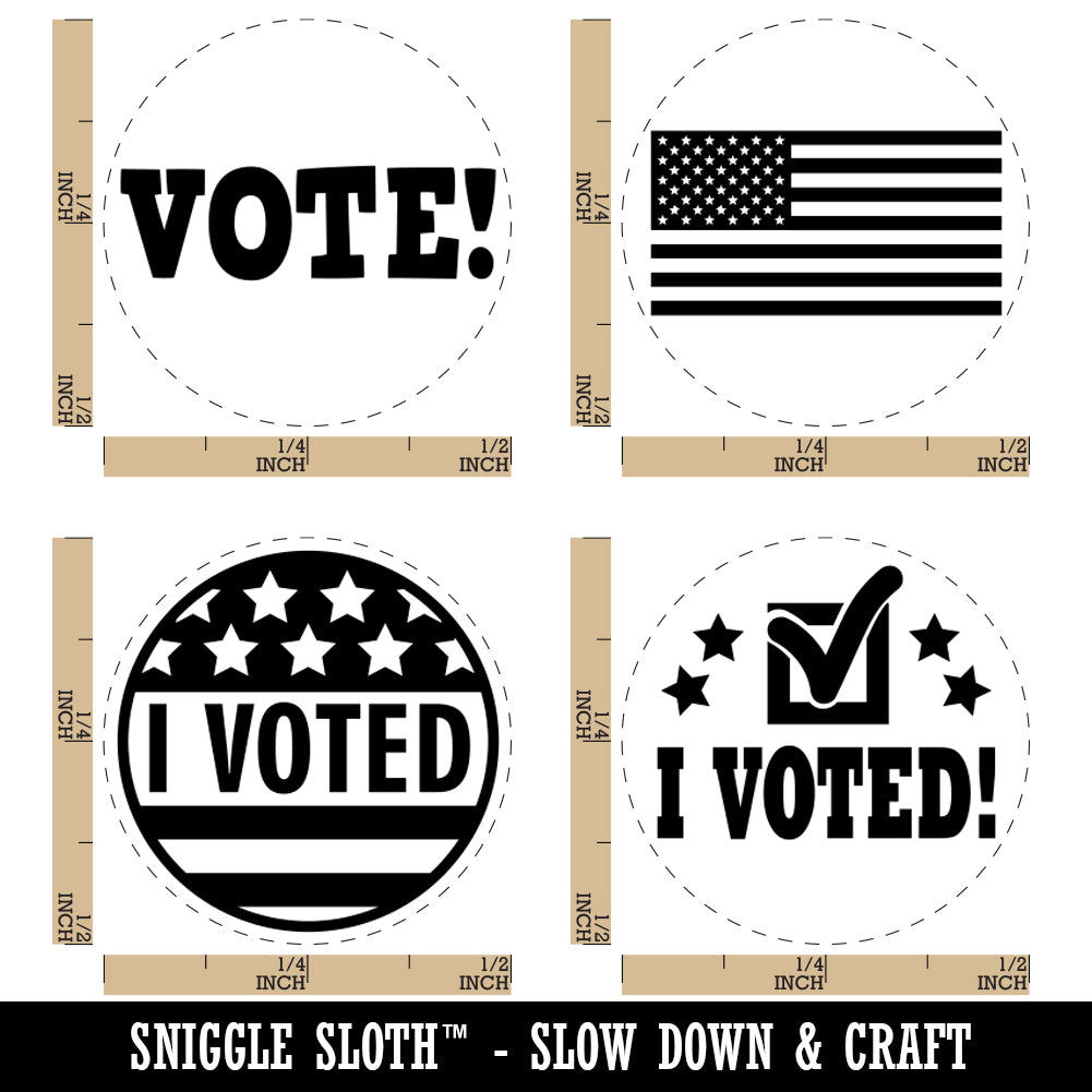 I Voted Election Patriotic USA Flag Rubber Stamp Set for Stamping Crafting Planners Michaels