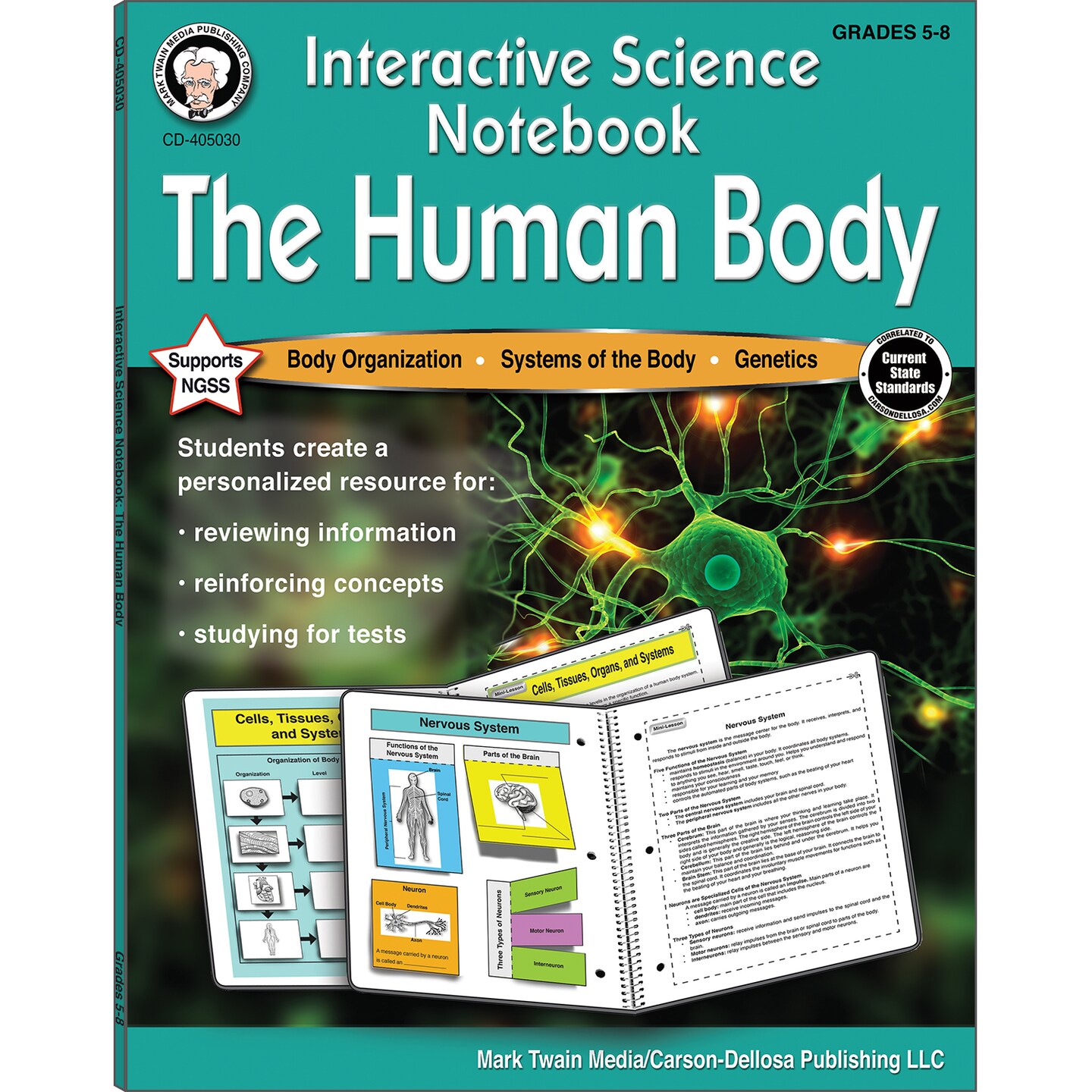 Mark Twain - Interactive Science Notebook: The Human Body Workbook