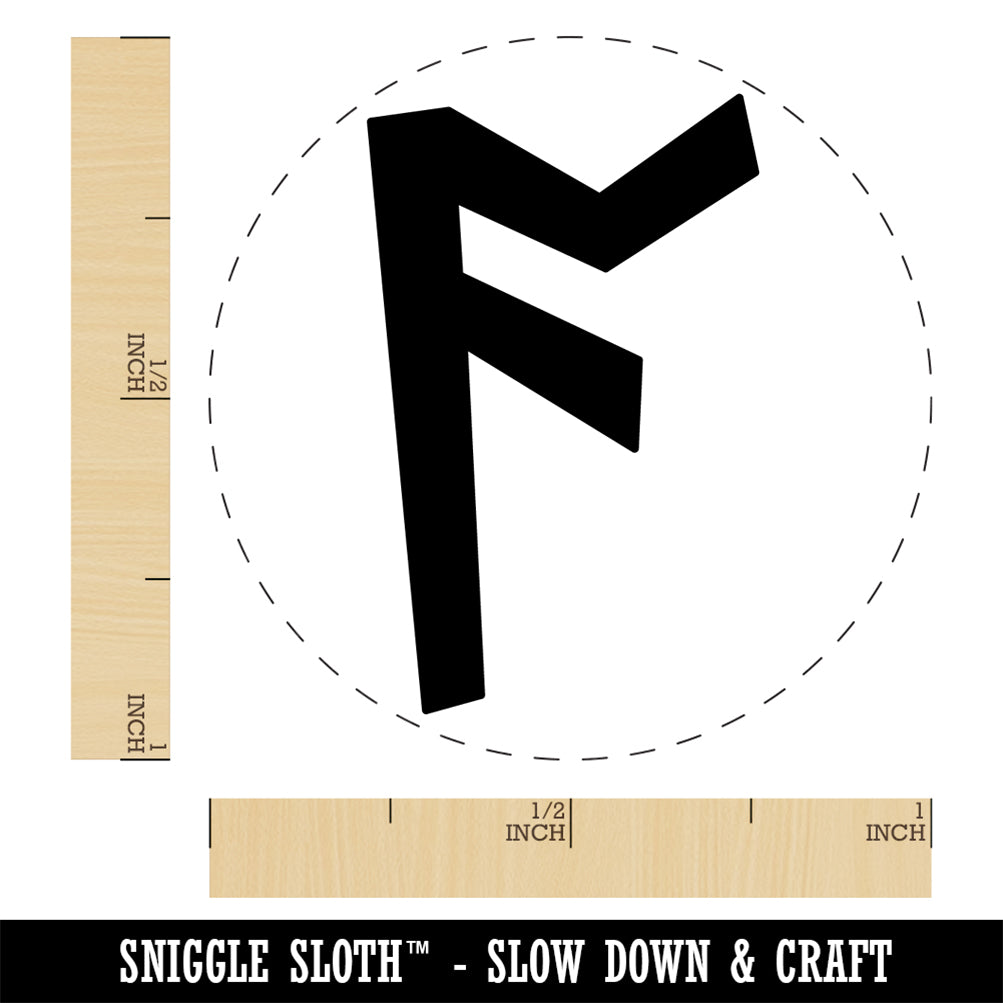 Norse Viking Dwarven Rune Letter A Rubber Stamp for Stamping Crafting Planners