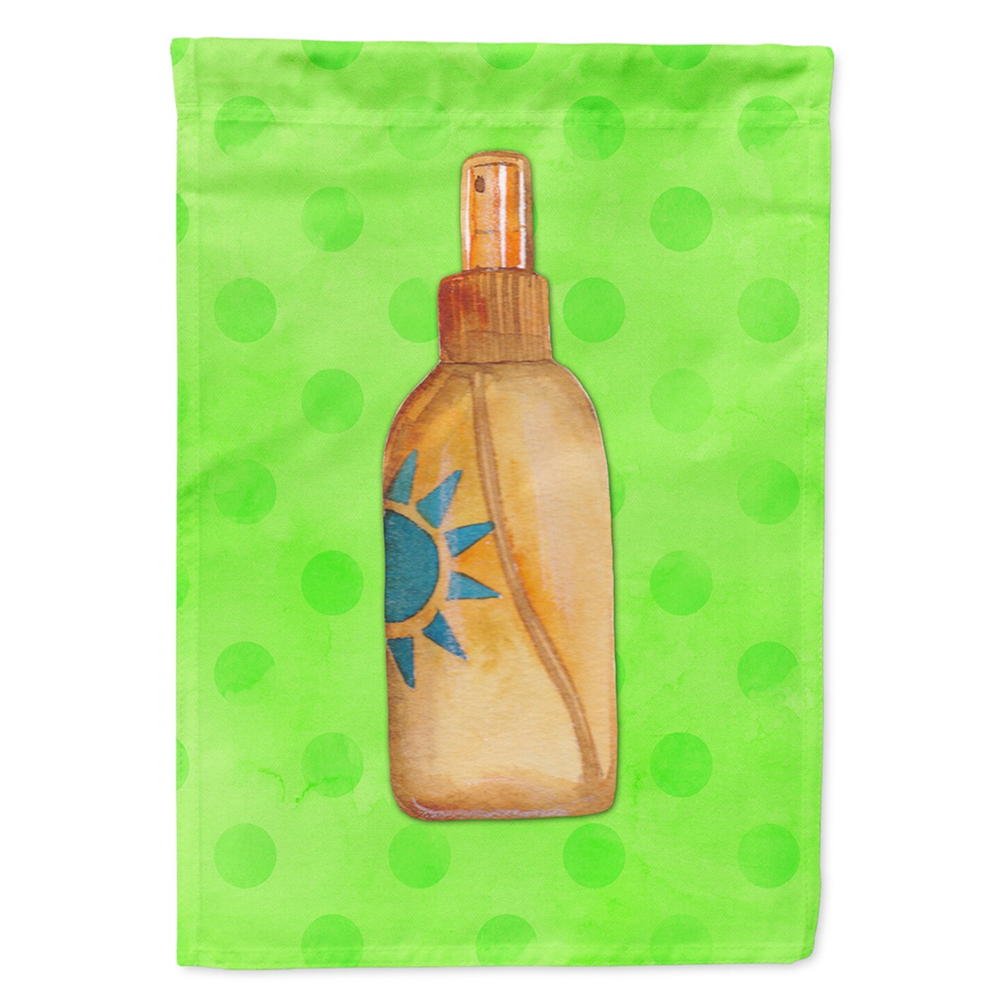 caroline-s-treasures-bb8260chf-green-message-in-a-bottle-polkadot