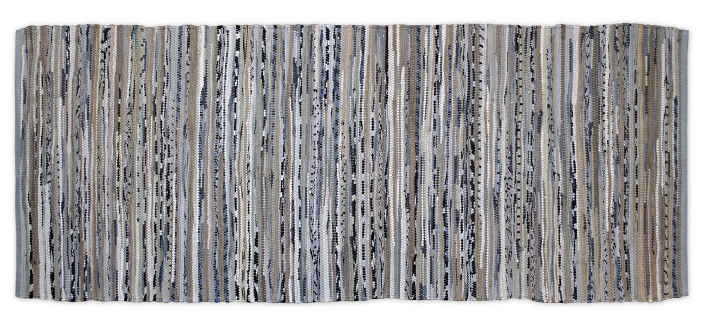 DII Multi Color Gray Rag Rug 2ft 3in X 6ft