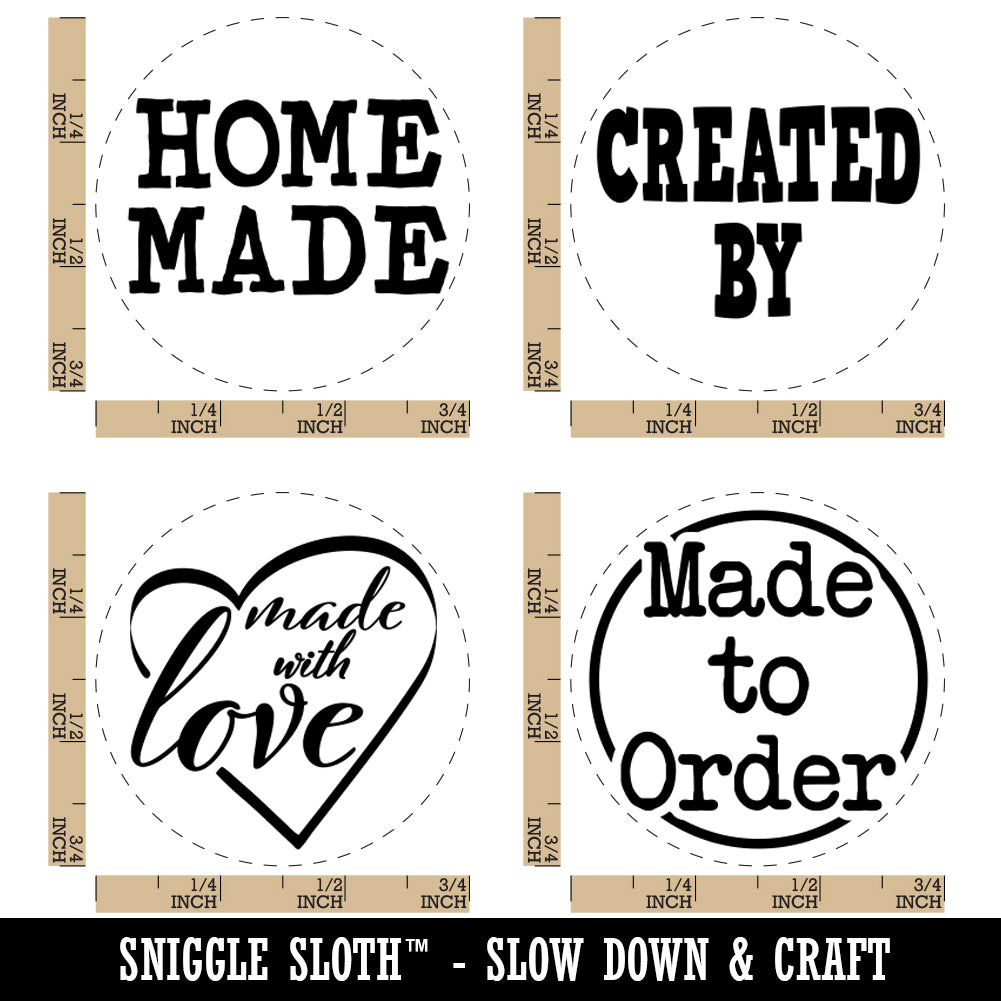 Round Personalized Stamp with 4 Lines of Text