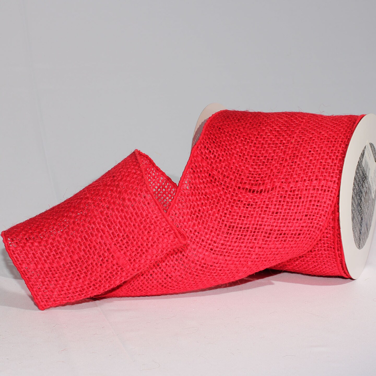 The Ribbon People Cherry Red Burlap Wired Craft Ribbon 5&#x22; x 10 Yards