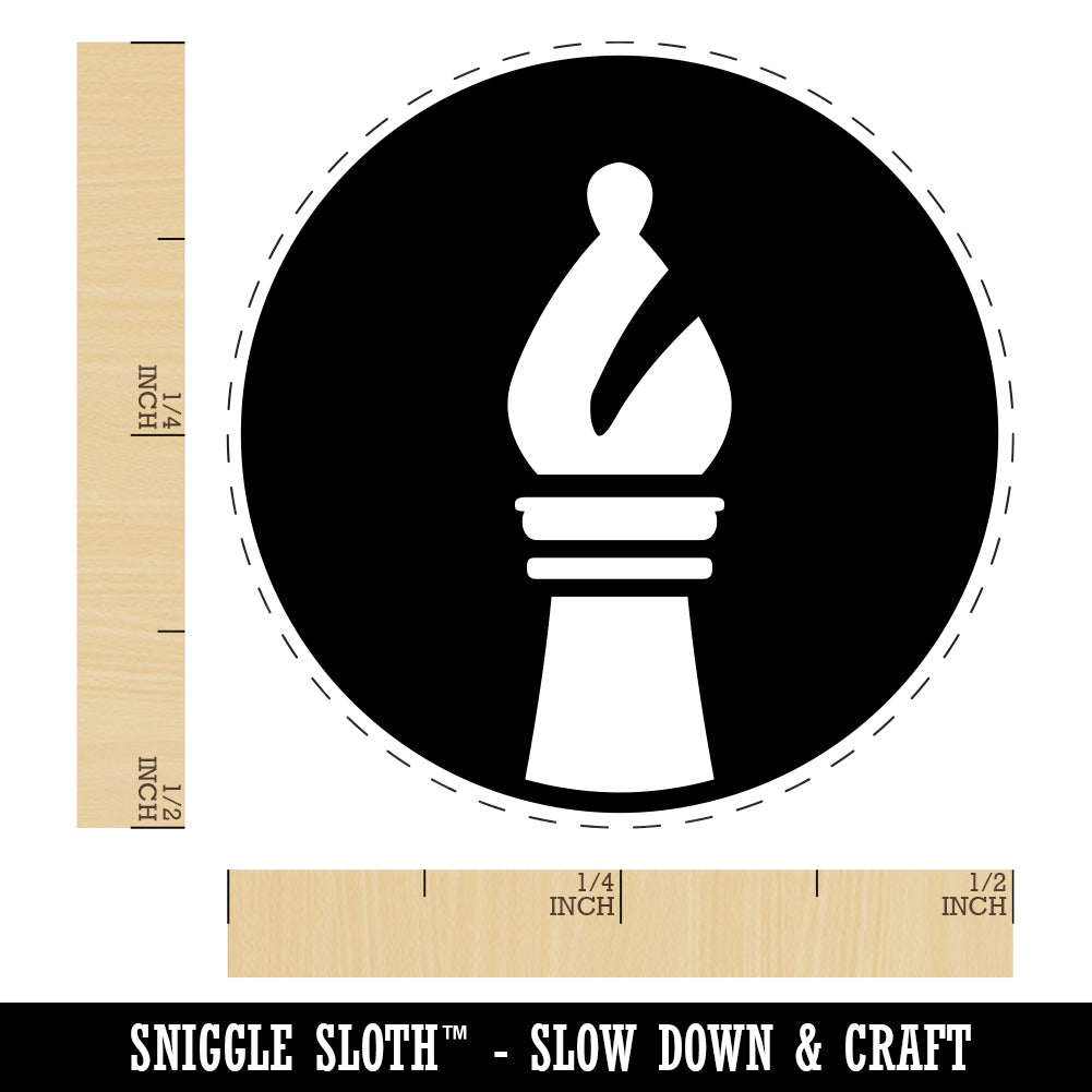 Chess Piece White Bishop Rubber Stamp for Stamping Crafting Planners