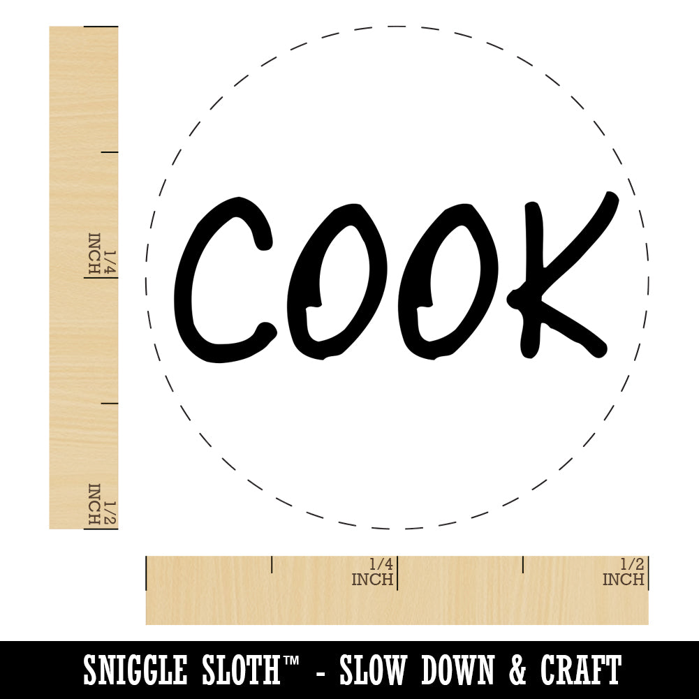 Cook Fun Text Chicken Egg Rubber Stamp