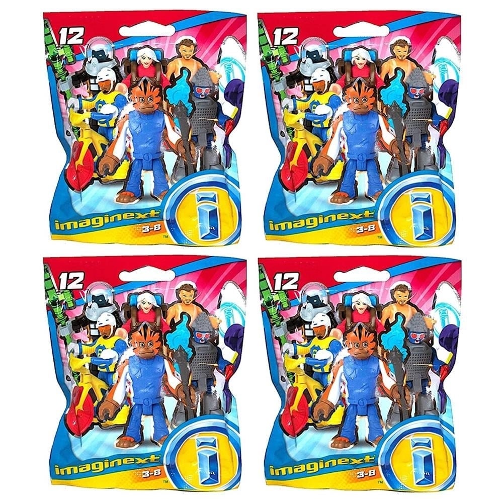 Fisher-Price Imaginext Series 12 Surprise Bag 4-Pack Figures With Accessories