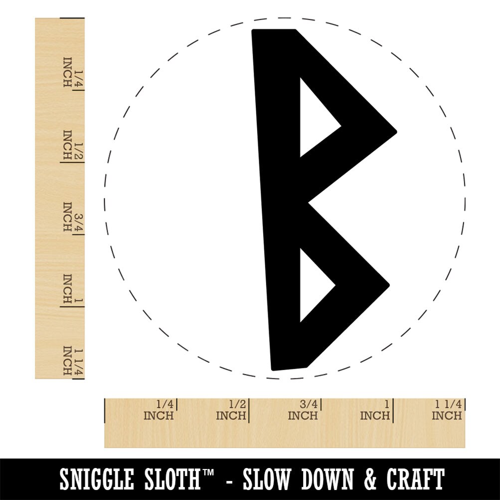 Norse Viking Dwarven Rune Letter B Rubber Stamp for Stamping Crafting Planners