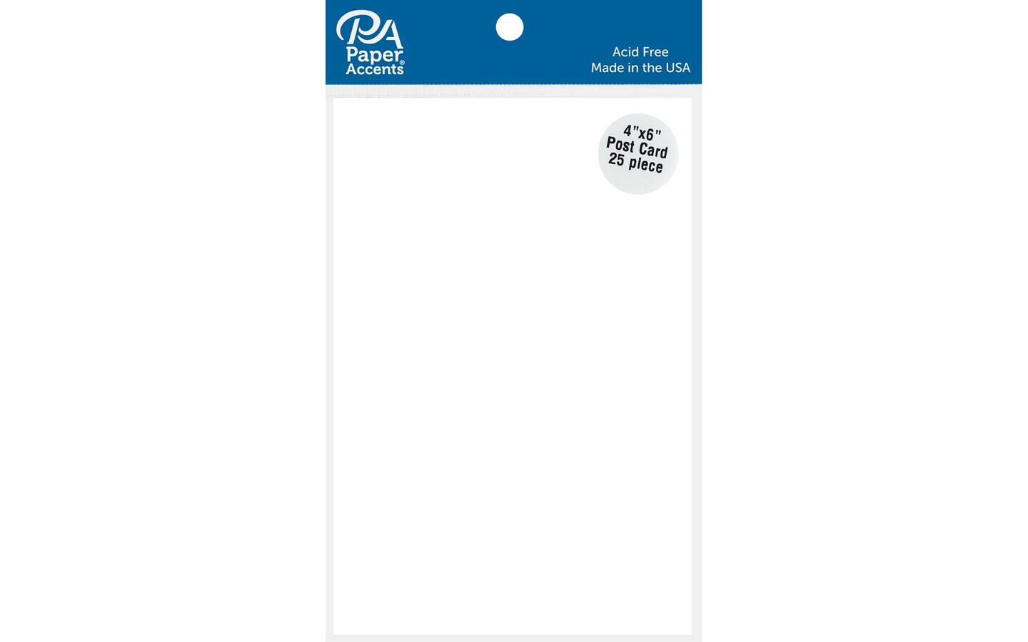 PA Paper Accents Cardstock  Cards 4&#x22; x 6&#x22; White, 65lb colored cardstock paper for card making, scrapbooking, printing, quilling and crafts, 25 piece pack