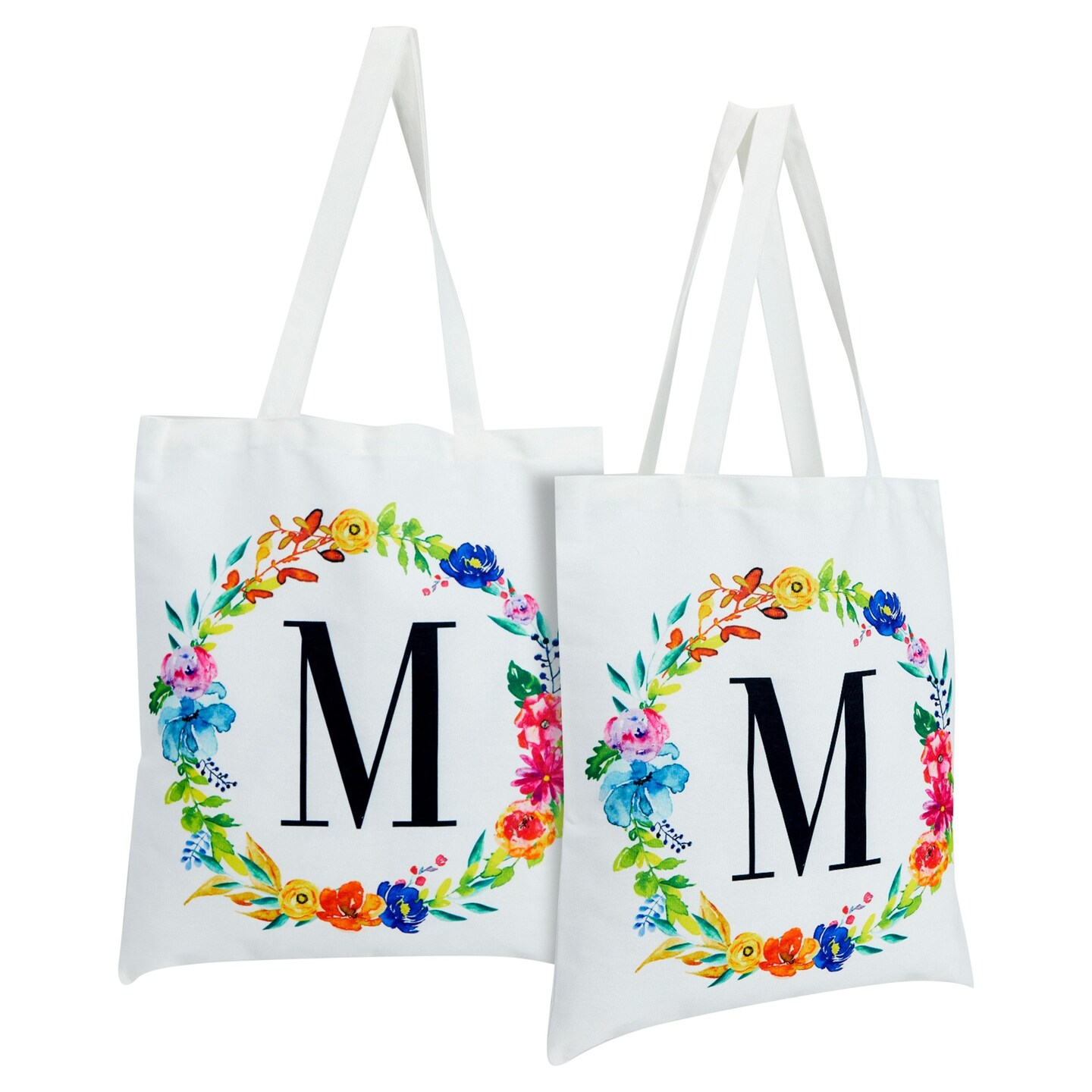 ElegantPark Monogrammed Gifts for Women Personalized Tote Bags Monogram A  Initial Bag Totes for Wedding Bride Bridesmaid Gifts Birthday Gifts Teacher  Gifts Bag with Pocket Black Canvas : Amazon.in: Bags, Wallets and