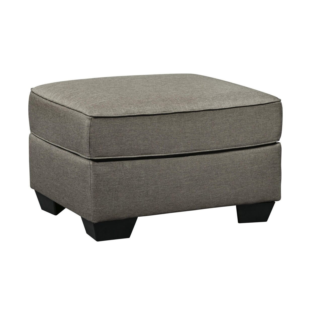 Gray Fabric Polyester Upholstered Ottoman