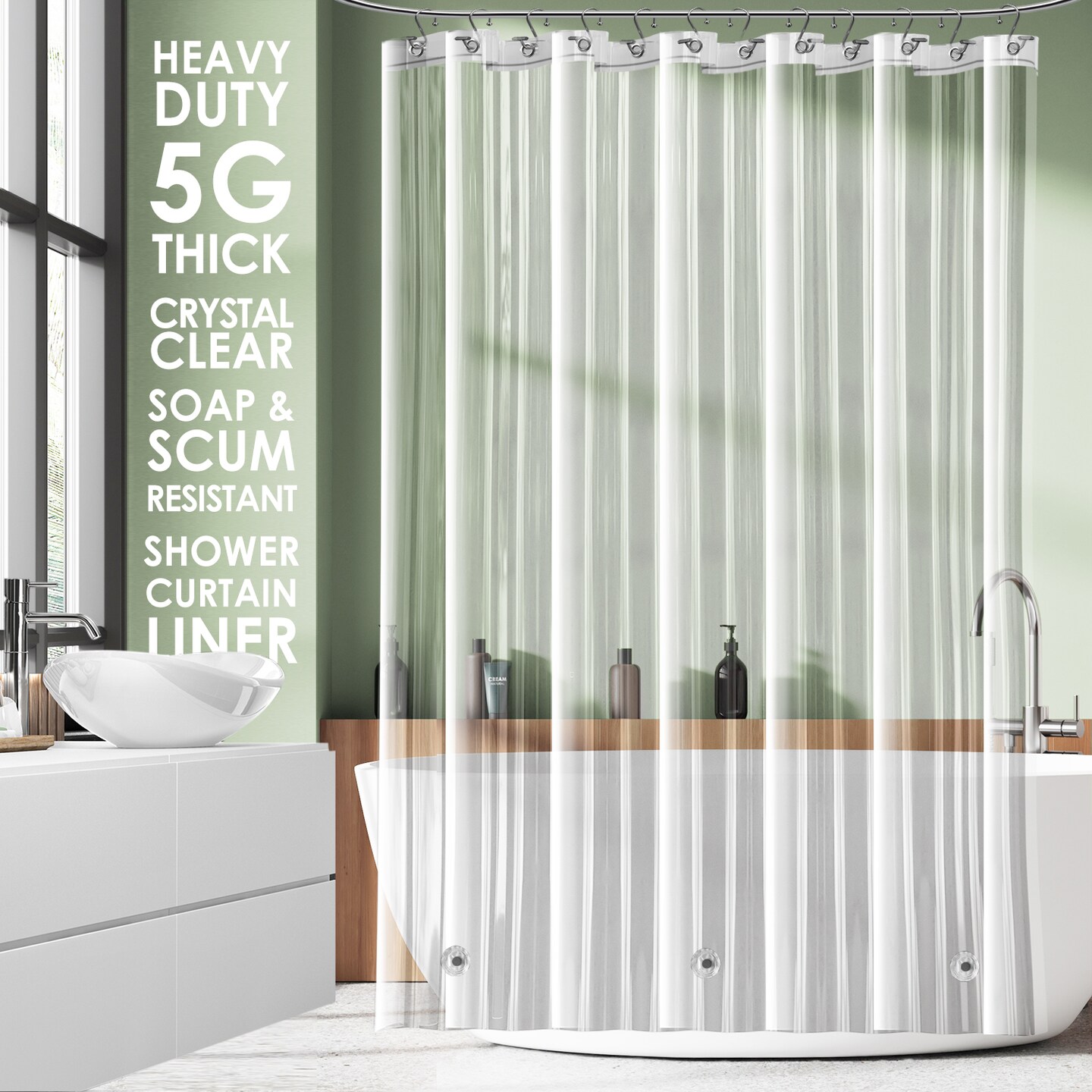 Clara Clark Shower Curtain Liner