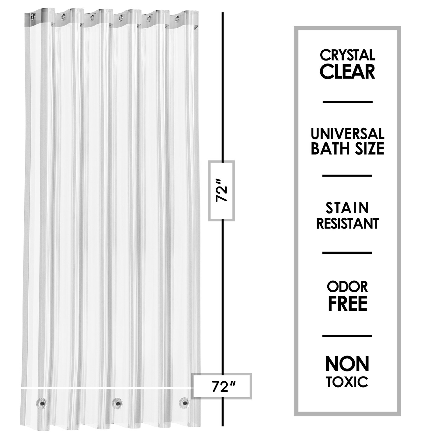 Clara Clark Shower Curtain Liner