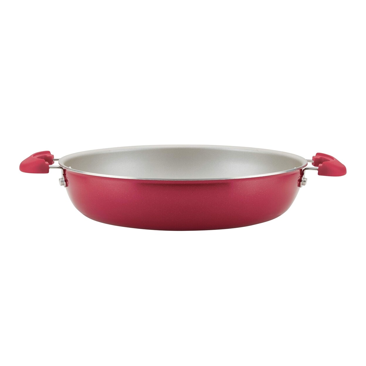 Rachael Ray   Create Delicious 8-Piece Stackable Aluminum Nonstick Cookware Set Red