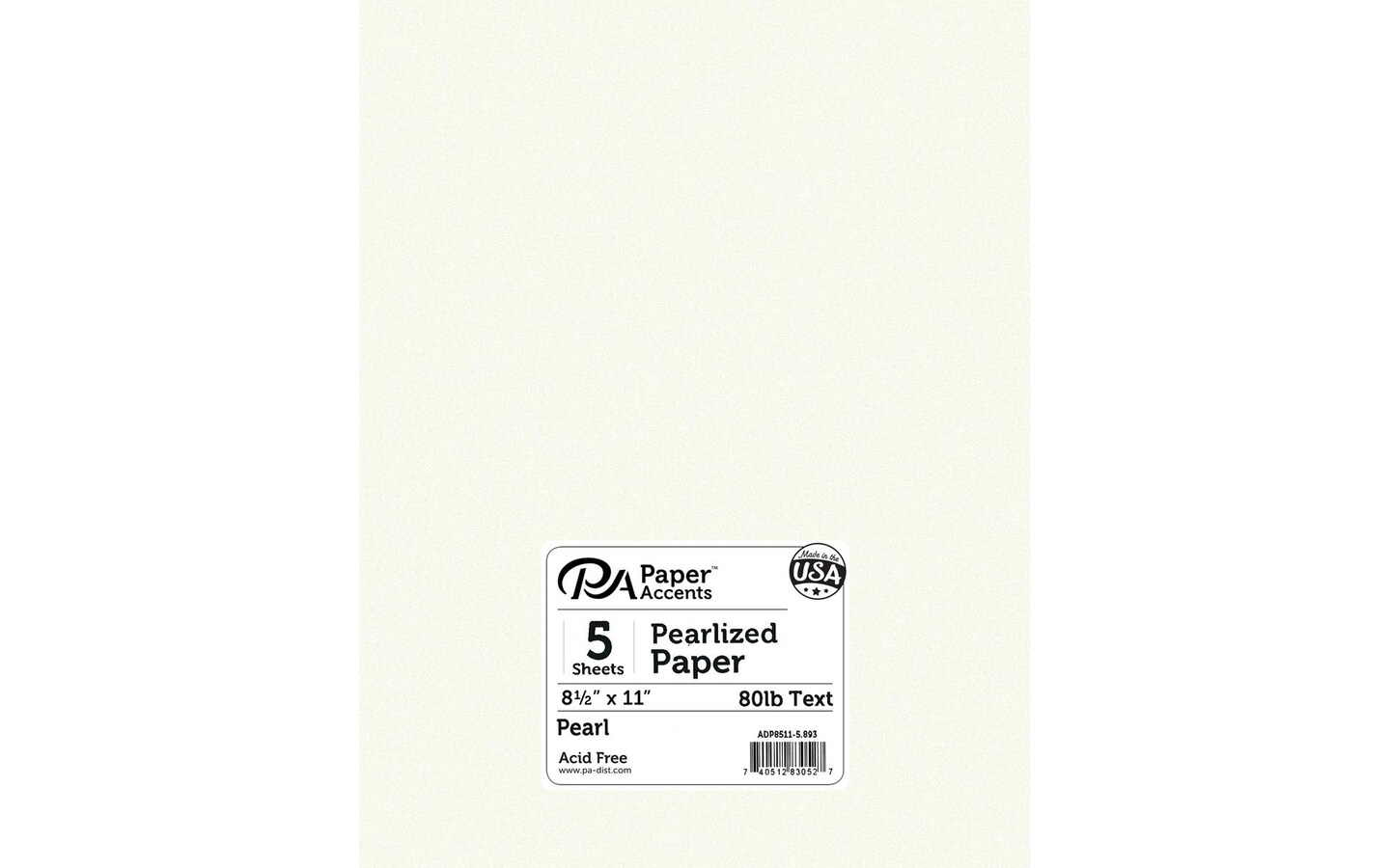 Paper Pearlized 8.5x11 80lb Pearl 5pc | Michaels