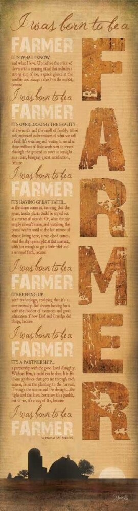 Born to be a Farmer Poster Print by Marla Rae - Item # VARPDXMA706A